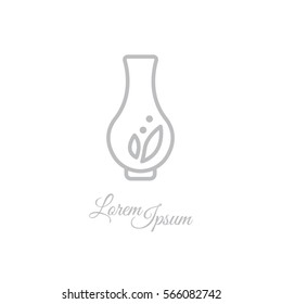 Web line icon. Vase.