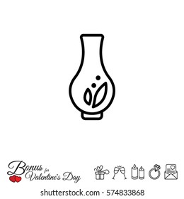 Web line icon. Vase.