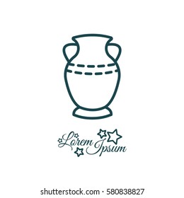 Web line icon. Vase.