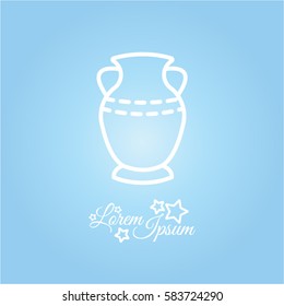 Web line icon. Vase.