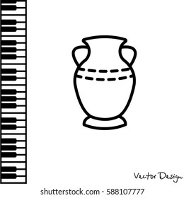 Web line icon. Vase.