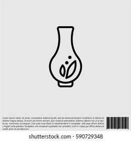 Web line icon. Vase.
