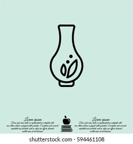 Web line icon. Vase.