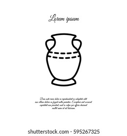 Web line icon. Vase.