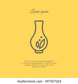 Web line icon. Vase.