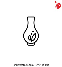 Web line icon. Vase.