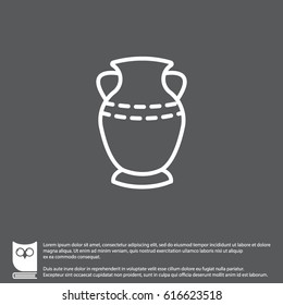 Web line icon. Vase.
