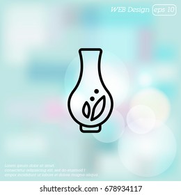Web line icon. Vase.