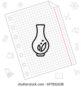 Web line icon. Vase.