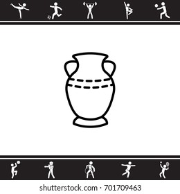 Web line icon. Vase.