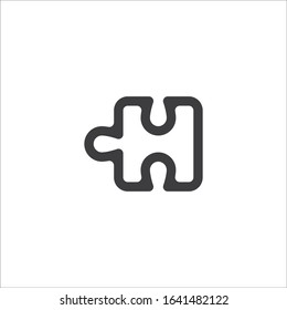 Web line icon vector Puzzle