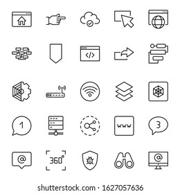 Web line icon. Vector symbol in trendy flat style on white background. Internet sings for design.
