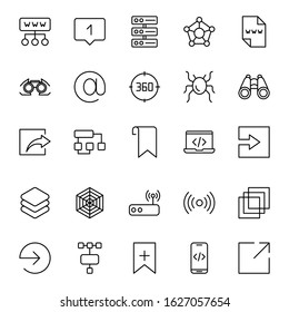Web line icon. Vector symbol in trendy flat style on white background. Internet sings for design.