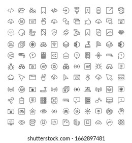 Web line icon. Vector symbol in trendy flat style on white background. Internet sings for design.