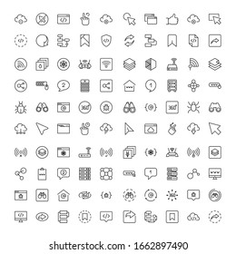 Web line icon. Vector symbol in trendy flat style on white background. Internet sings for design.