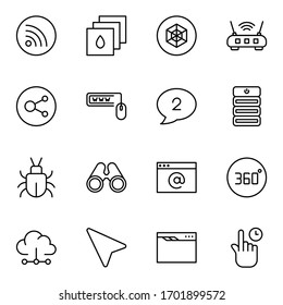 Web line icon. Vector symbol in trendy flat style on white background. Internet sings for design.