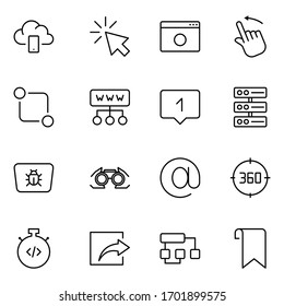 Symbol der Web-Linie. Vektorillustration-Symbol im trendigen, flachen Stil auf weißem Hintergrund. Das Internet singt nach Design.