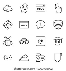 Web line icon. Vector symbol in trendy flat style on white background. Internet sings for design.