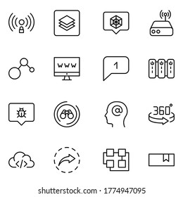 Web line icon. Vector symbol in trendy flat style on white background. Internet sings for design.