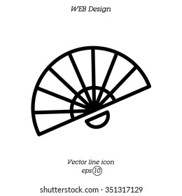 Web line icon. Veer, fan