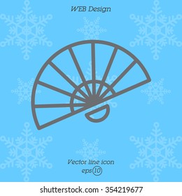 Web line icon. Veer, fan