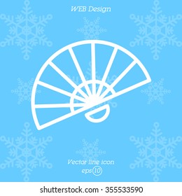Web line icon. Veer, fan