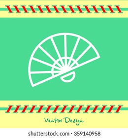 Web line icon. Veer, fan