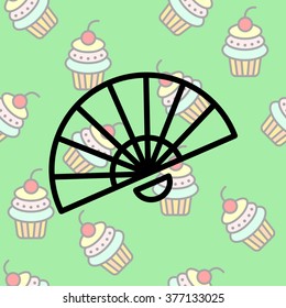 Web line icon. Veer, fan