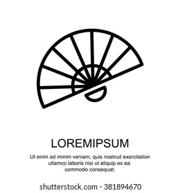 Web line icon. Veer, fan
