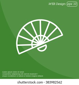 Web line icon. Veer, fan