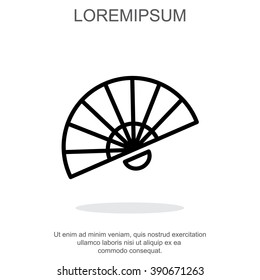 Web line icon. Veer, fan
