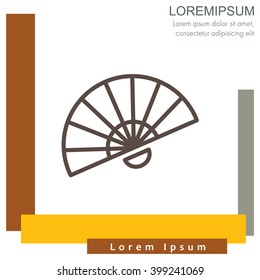 Web line icon. Veer, fan