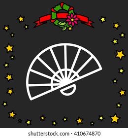 Web line icon. Veer, fan