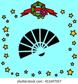 Web line icon. Veer, fan