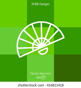 Web line icon. Veer, fan