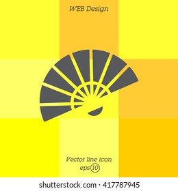Web line icon. Veer, fan