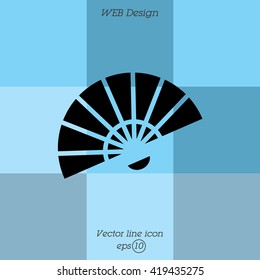 Web line icon. Veer, fan