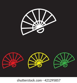 Web line icon. Veer, fan