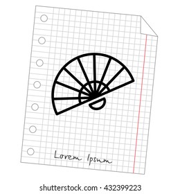 Web line icon. Veer, fan