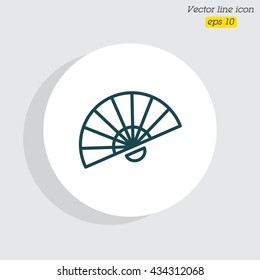 Web line icon. Veer, fan