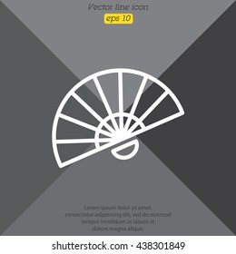 Web line icon. Veer, fan
