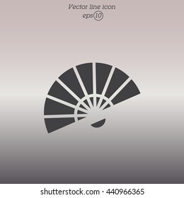 Web line icon. Veer, fan