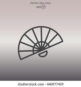 Web line icon. Veer, fan