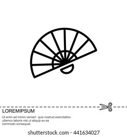 Web line icon. Veer, fan