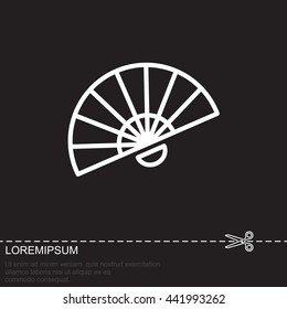 Web line icon. Veer, fan