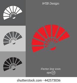 Web line icon. Veer, fan