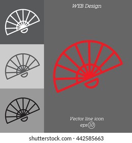Web line icon. Veer, fan