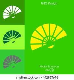 Web line icon. Veer, fan
