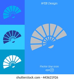Web line icon. Veer, fan