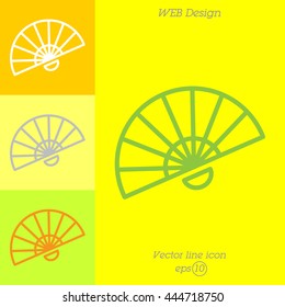 Web line icon. Veer, fan